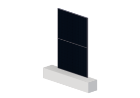 Panneau avec cellule halfcut de 182mm fond foncé