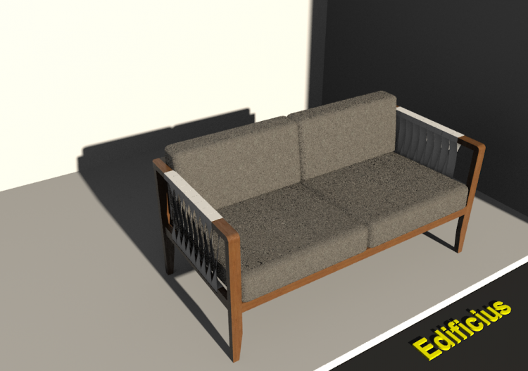 Divanetto Legno Tessuto 01 - ACCA software