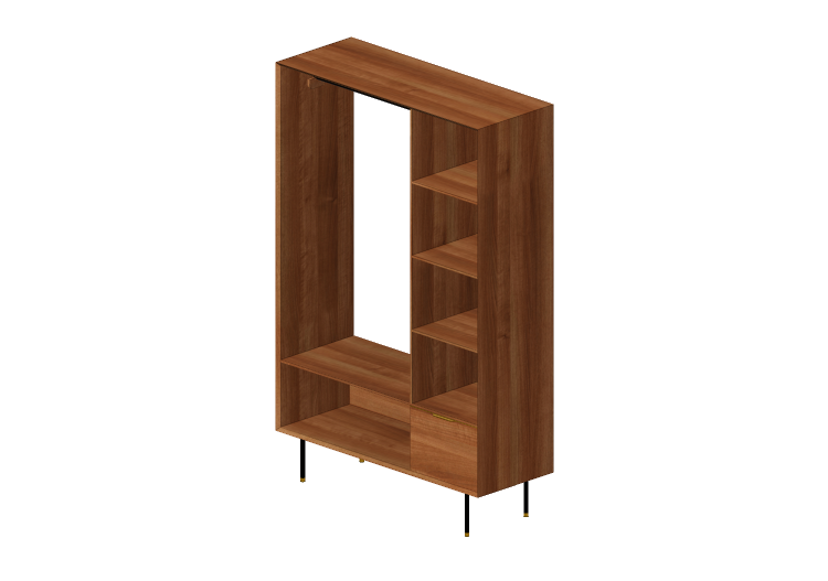 Wardrobes and Cabinets 3D - Wooden wardrobe - Kare -... Wardrobes and Cabinets 3D - Wooden wardrobe - Kare -...