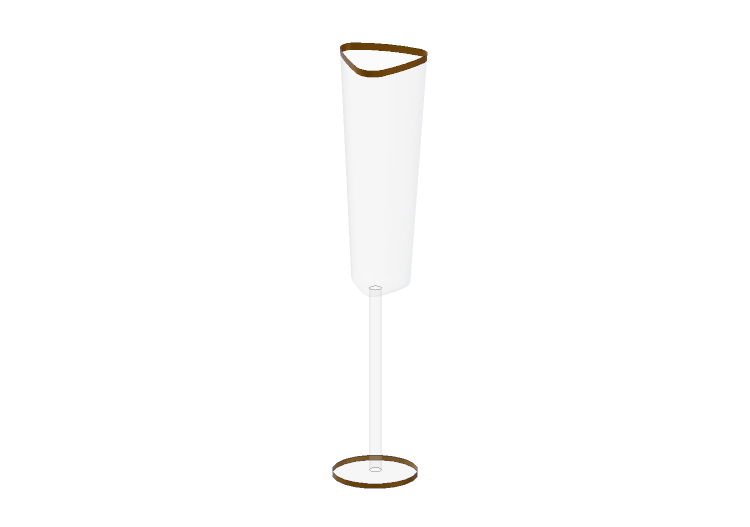 Stoviglie e posate 3D - Bicchiere in vetro - Kare - Hommage... Stoviglie e posate 3D - Bicchiere in vetro - Kare - Hommage...