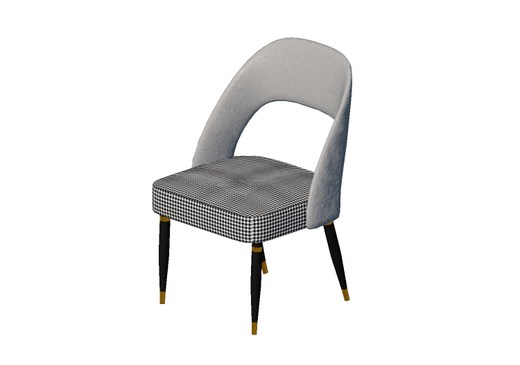 Sillas 3D - Silla de tela - Kare - Samantha - 84149 - Kare Sillas 3D - Silla de tela - Kare - Samantha - 84149 - Kare