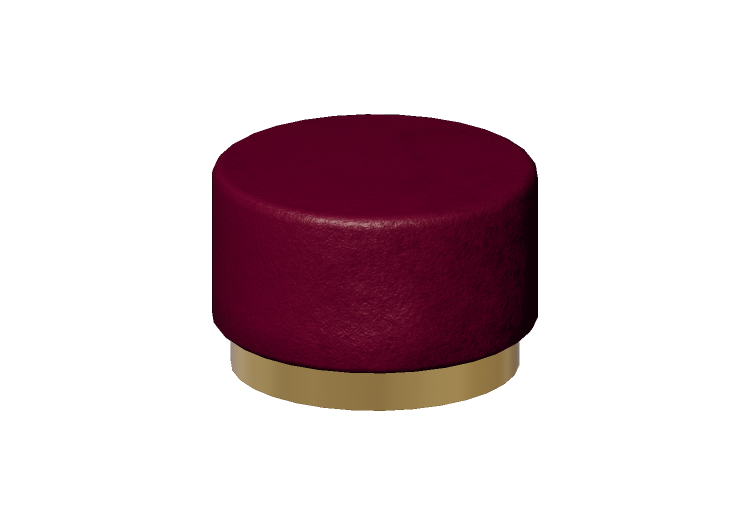 Divans 3D - Tabouret en cuir - Kare - Cherry - 84202 - Kare Divans 3D - Tabouret en cuir - Kare - Cherry - 84202 - Kare