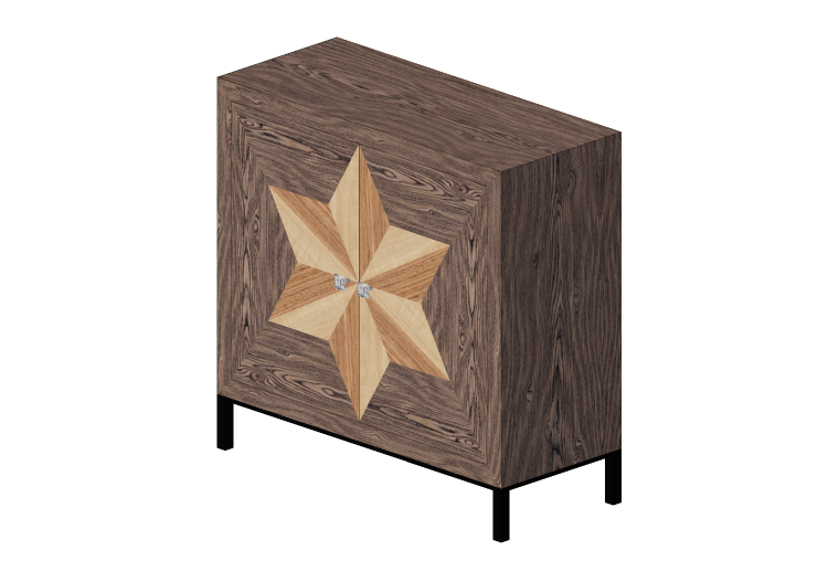 Armários 3D - Cômoda de madeira - Kare - Estrelado - 84244... Armários 3D - Cômoda de madeira - Kare - Estrelado - 84244...