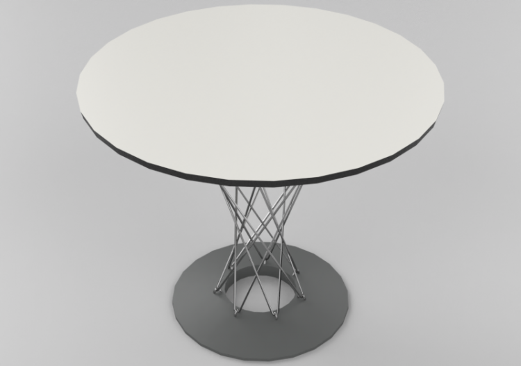 Mesas 3D - Mesa circular 90 cm - Vitra Noguchi - ACCA...