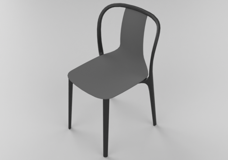 Sillas 3D - Silla con asiento en tejido - Vitra Silla con...