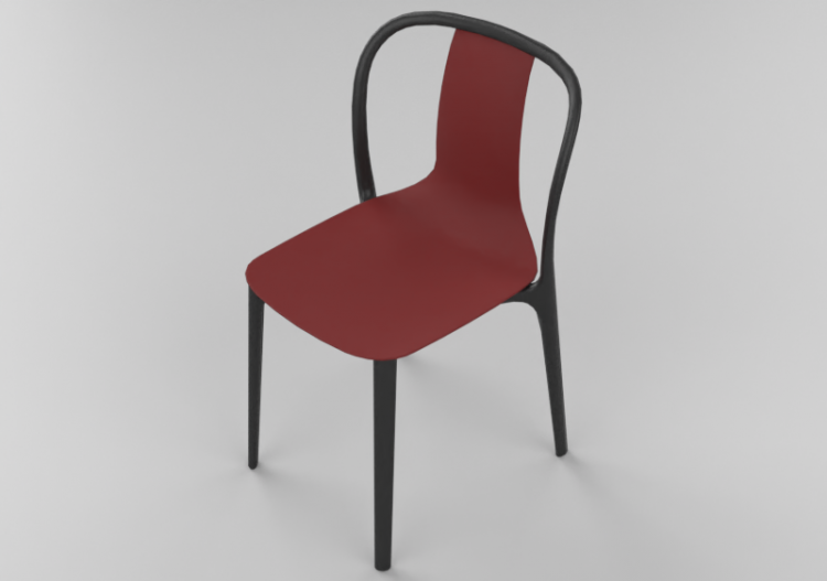 Cadeira 3D - Cadeira com assento de couro - Vitra...