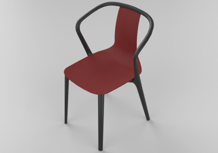 3D Chairs - Armchair with leather seating - Vitra...