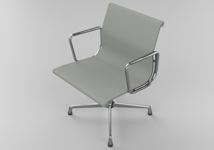 Cadeira 3D - Cadeira com base de 4 pês com braços - Vitra...
