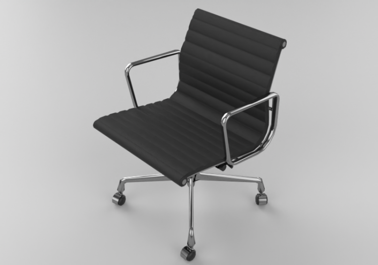 Cadeira 3D - Cadeira com base de 4 pês com braços - Vitra...