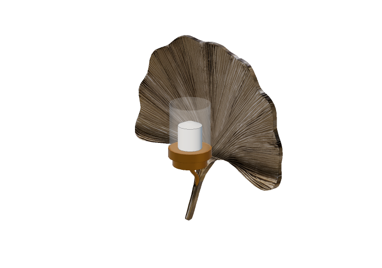 Accesorios 3D - Portavelas de pared - Kare - Ginkgo - 61665... Accesorios 3D - Portavelas de pared - Kare - Ginkgo - 61665...