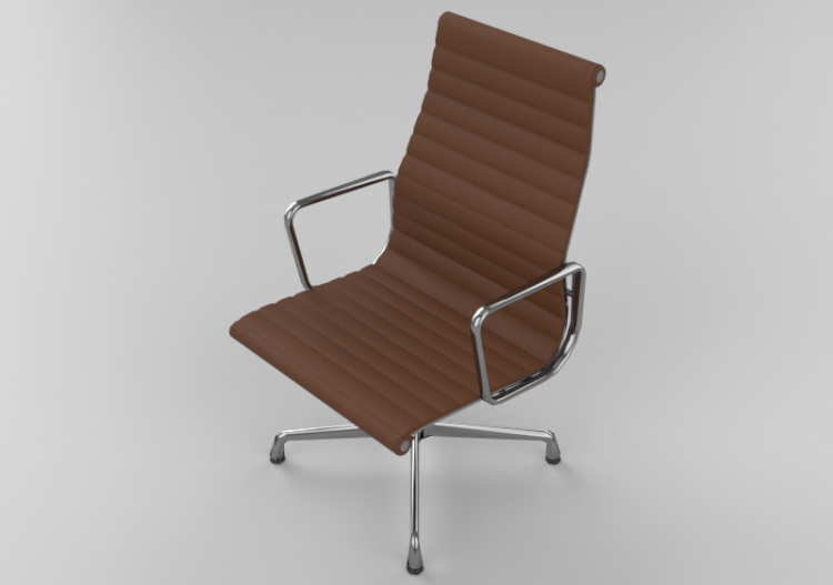 3D Stühle - Stühle 4 Typs mit Armlehenen - Vitra Aluminium...