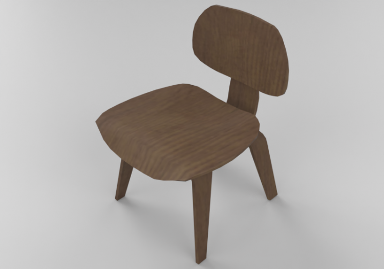 Objetos BIM Download gratuito! Cadeira 3D Cadeira Vitra Plywood