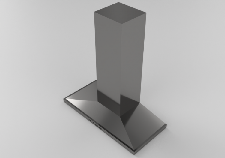 3D Haushaltgeräte - Dunstabzugshaube Wandmontage 42'' -...