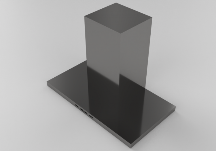 3D Electrical Appliances - Wall mounted kitchen hood - 36''...