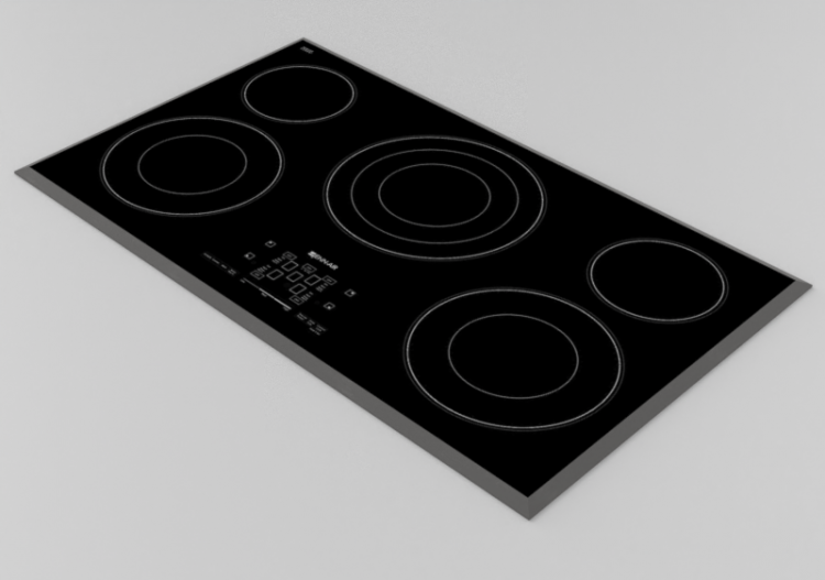 Eletrodomésticos 3D - Placa de indução 36" - Whirlpool...
