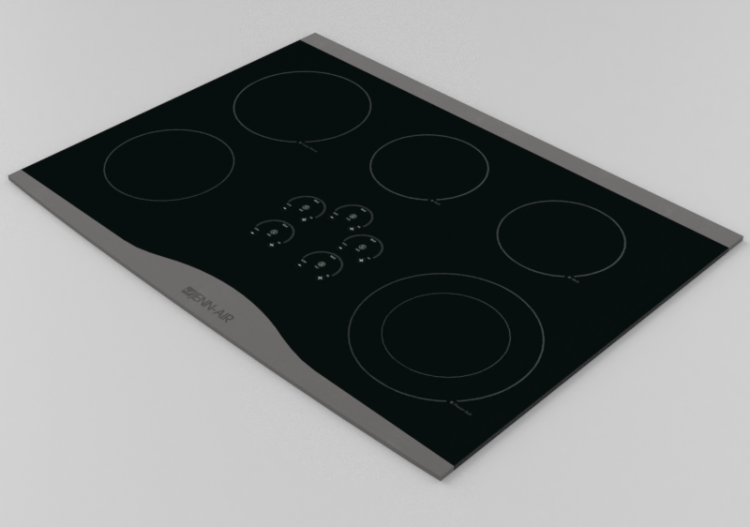 Elettrodomestici 3D - Piano cottura elettrico radiante 30"...
