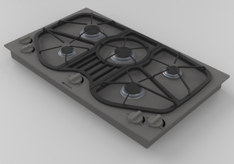 Electrodomésticos 3D - Encimera de gas 5 fuegos 36" -...