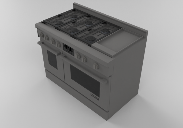 Eletrodomésticos 3D - Kitchen unit with 6 gás burners...