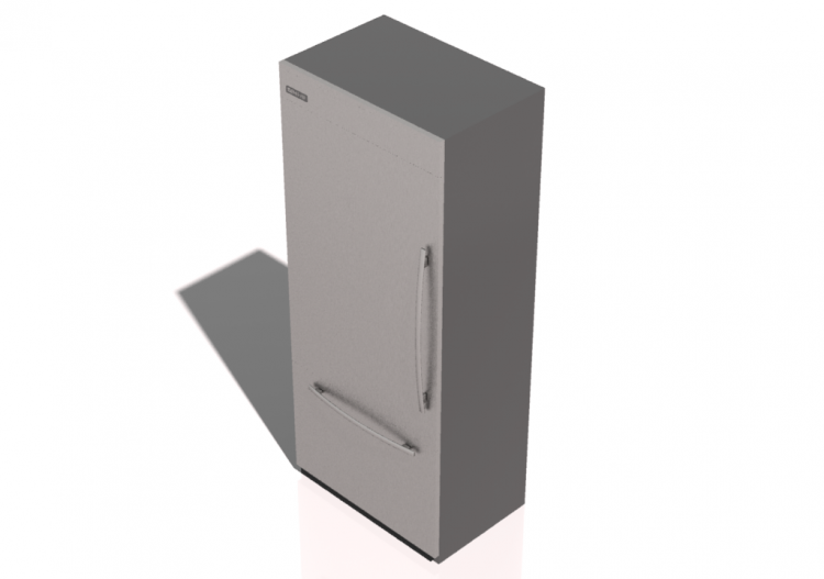 3D Electrical Appliances Builtin Fridge Whirlpool...