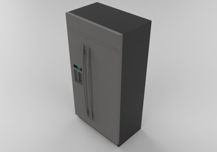Electroménagers 3D - Réfrigérateur Side by side avec...