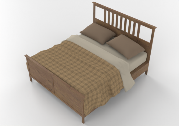 Letti 3D - Letto matrimoniale - ACCA software