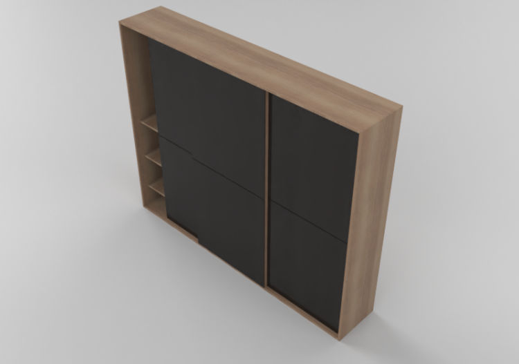 Wardrobes and Cabinets 3D - Wardrobe - 3 sliding doors -...