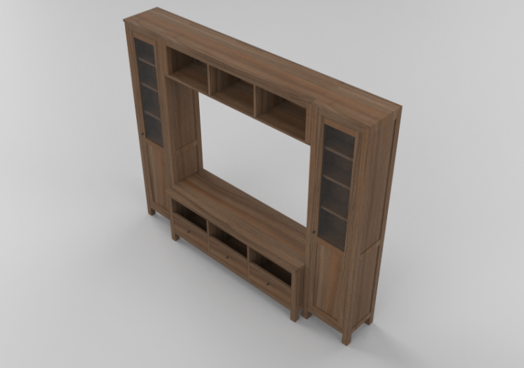 Parois équipées 3D - Meuble TV - ACCA software