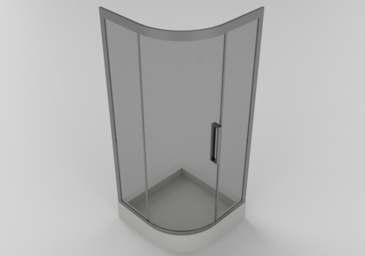 3D Duschen - Duschen Ecke 90x90 - ACCA software