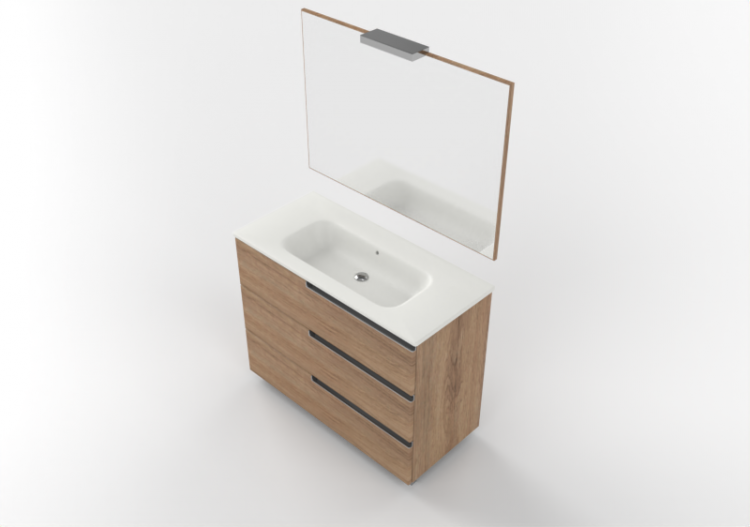 Muebles 3D - Lavabo con mueble y espejo - ACCA software