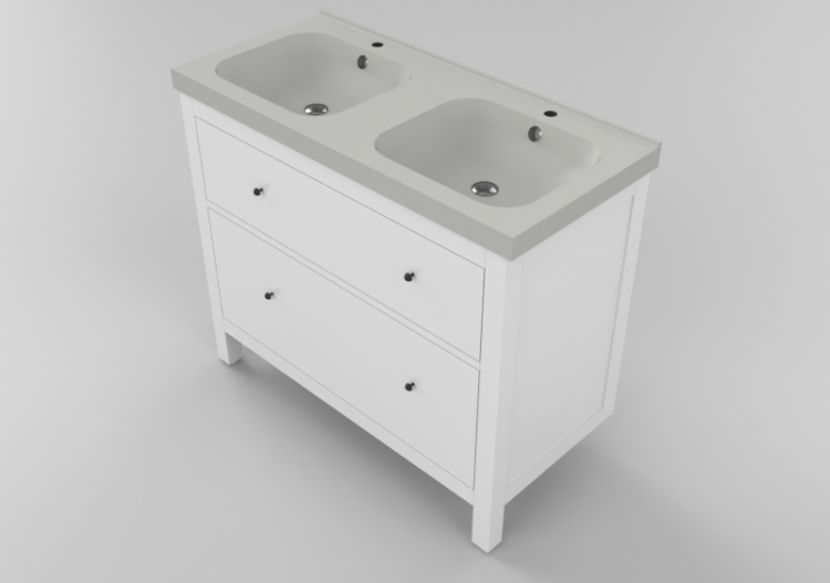 Mobili 3D - Lavabo a doppia vasca - ACCA software