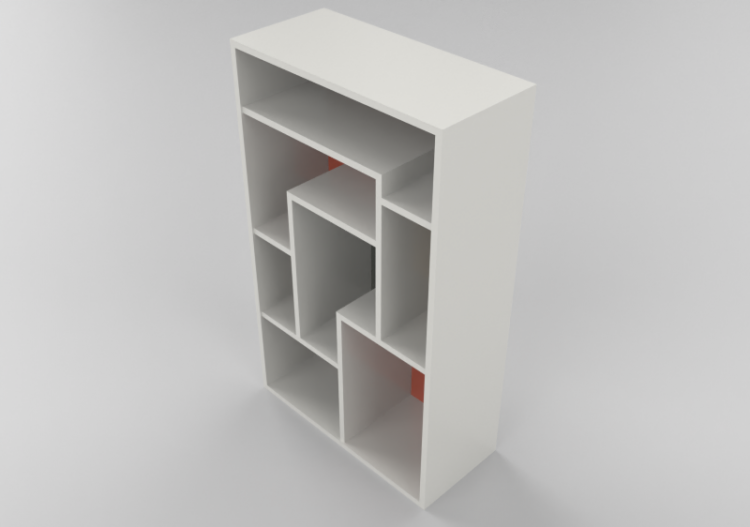 3D Bücherregal - Offener Bücherregal - ACCA software