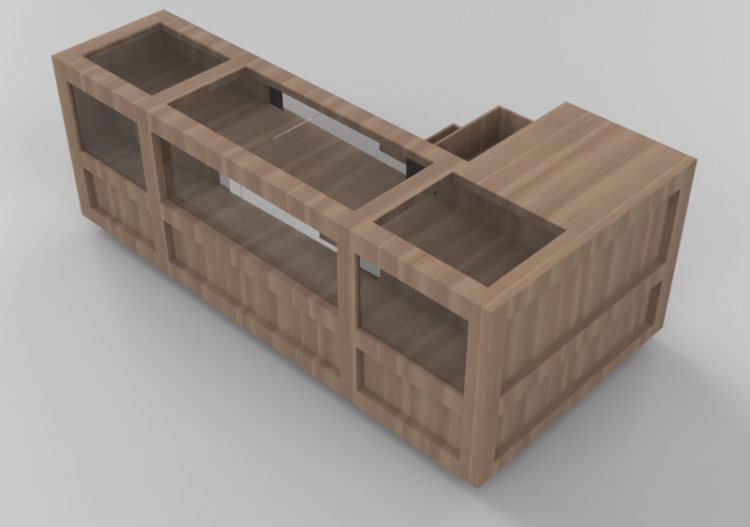 3D Expositores - Expositor de esquina - ACCA software