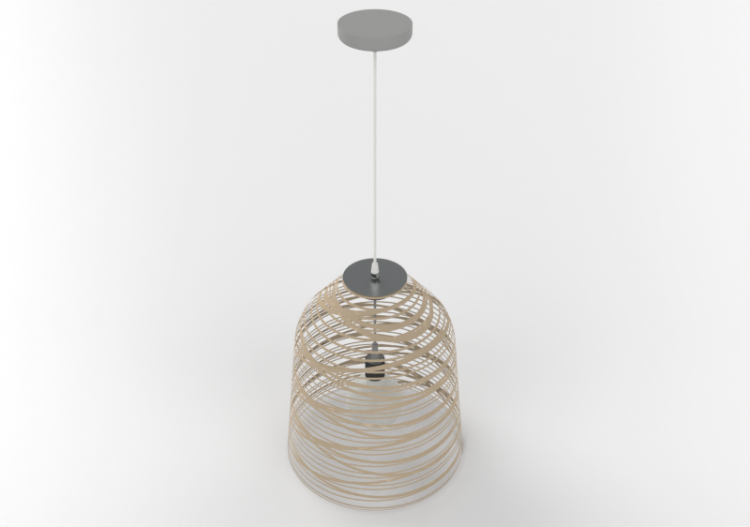 Lâmpada pingente 3D - Lâmpada suspensa em espiral - ACCA...