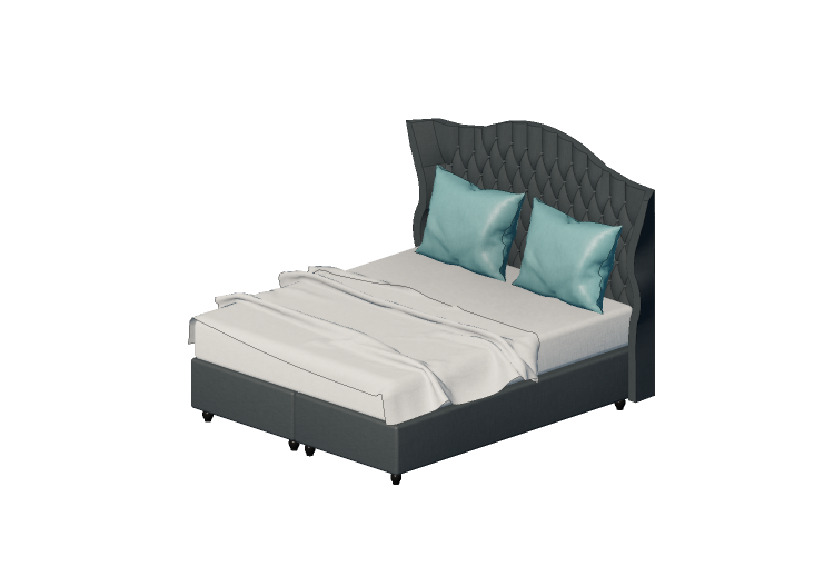 Lits 3D - Lit deux places - Kare - Boxspring City Spirit -... Lits 3D - Lit deux places - Kare - Boxspring City Spirit -...