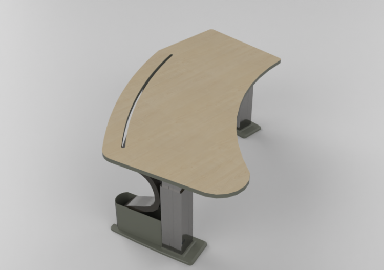 Escrivaninhas 3D - Escrivaninha operadore curva - CGM -...