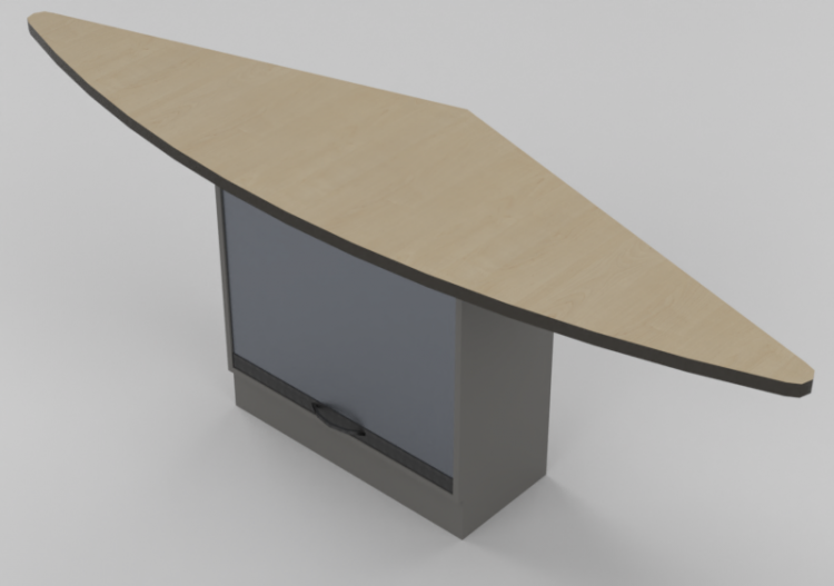 Escritorios 3D - Escritorio curvo operador - CGM - ACCA...