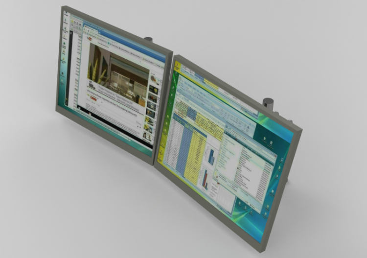 TV e Monitor 3D - Suporte duplo Monitor de aço - CGM - ACCA...