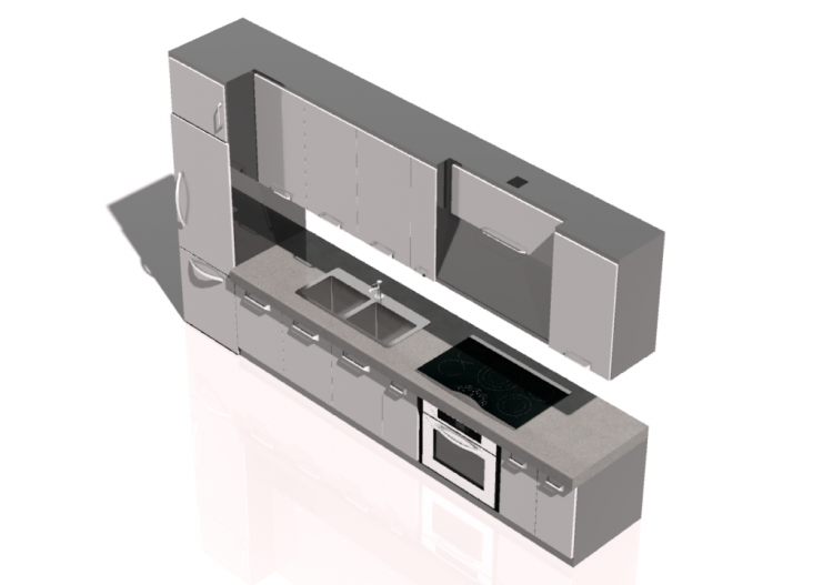Móveis 3D - Cucina Lineare MCDesign mod. PAT - ACCA...