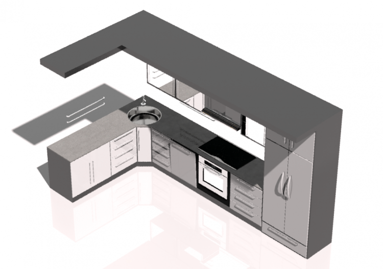 3D Furniture - Cucina Angolare MCDesign mod. SAMY - ACCA...