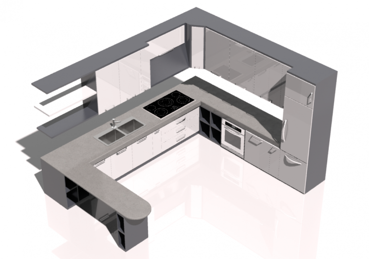 3D Furniture - Cucina 360 MCDesign mod. BONNY - ACCA...