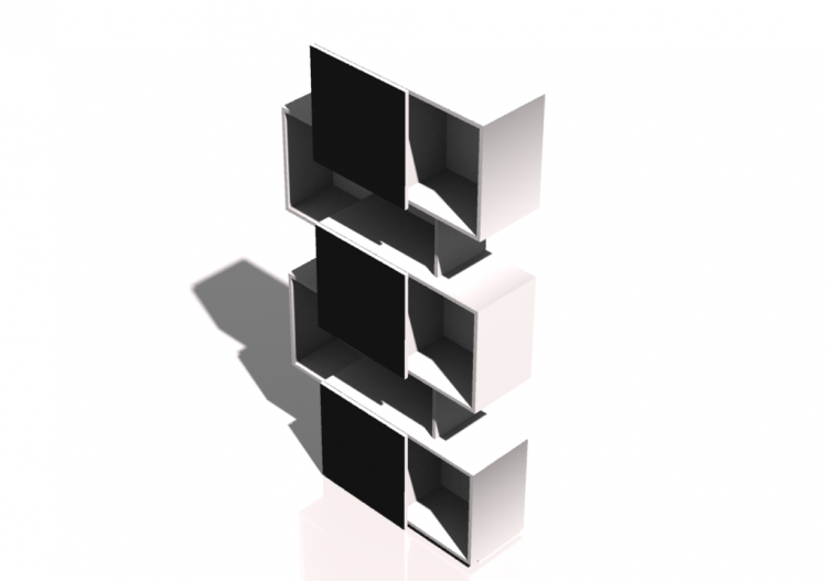 Estantes e Contentores 3D - libreria moderna - ACCA...