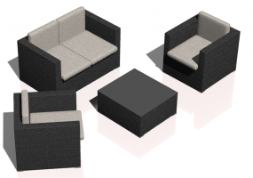 3D Living Rooms - Divano-con-poltrone-in-polyrattan