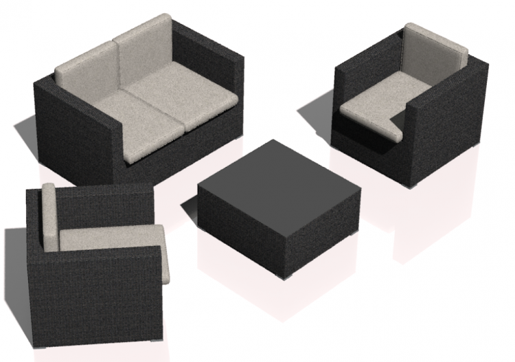 Salas de estar 3D - Divano-con-poltrone-in-polyrattan -...