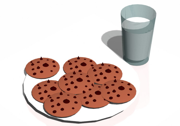 Accesorios 3D - Tazza + piatto biscotti - ACCA software