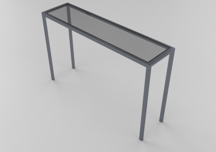 Meubles 3D - Table de travail 152x32x80cm - ACCA software