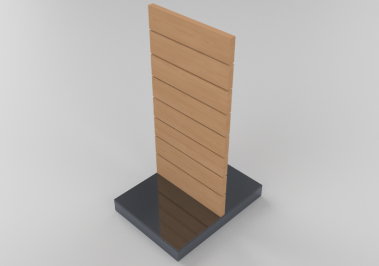 3D Exhibitors - Double sided Gondola rack with slatted...