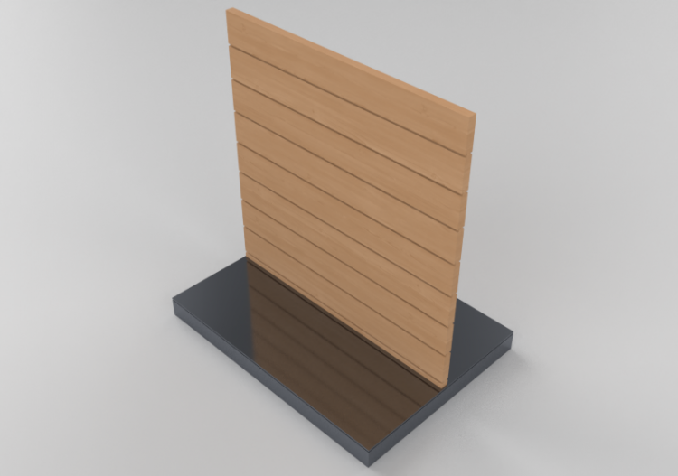 3D Exhibitor - Double sided Gondola rack with slatted panel...