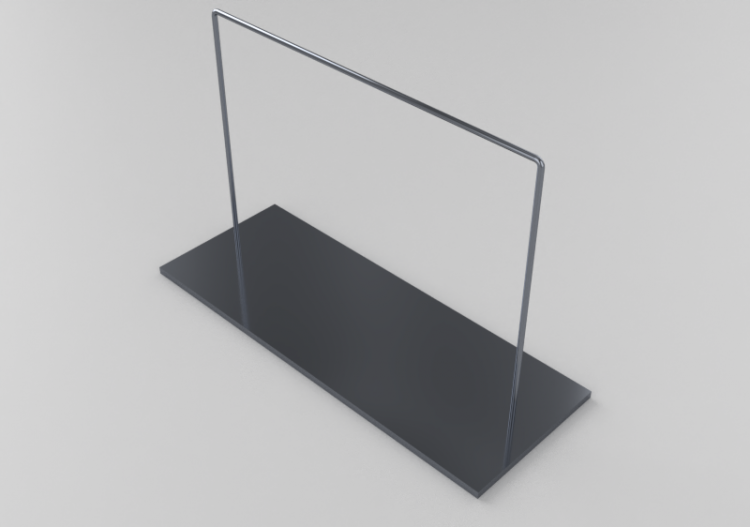 3D Exhibitor - Clothes stand 160x60x100cm - ACCA software