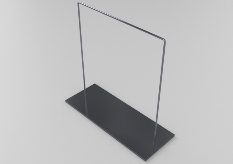 3D Exhibitor - Clothes stand 160x60x150cm - ACCA software