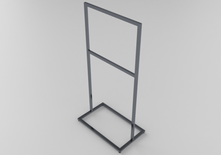3D Exhibitors - Clothes stand 100x60x200cm - ACCA software